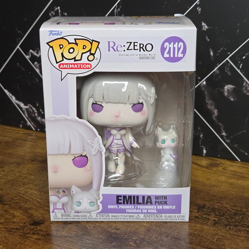Funko Pop Re:ZERO Emilia with Puck #2112 Pop & Buddy Animation Vinyl Figure